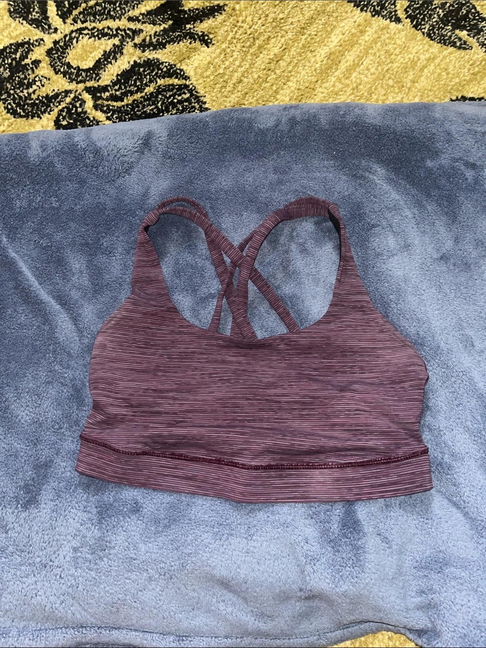 lululemon athletica Strappy Light Support Sports Bra - Heathered Plum